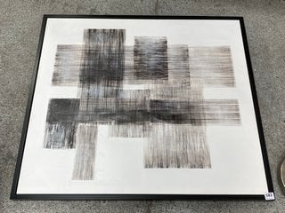 JOHN LEWIS & PARTNERS BLACKOUT HAND PAINTED TEXTURED MONOCHROME ABSTRACT FRAMED CANVAS: LOCATION - C6