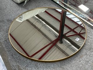 JOHN LEWIS & PARTNERS SCANDI 80CM ROUND MIRROR IN GOLD EFFECT: LOCATION - C6