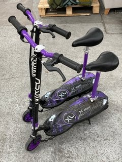 (COLLECTION ONLY) 2 X WIRED XL ELECTRIC SCOOTERS IN PURPLE & BLACK: LOCATION - C6