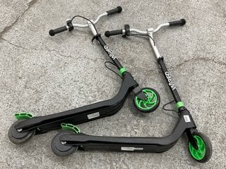 (COLLECTION ONLY) 2 X WIRED ELECTRIC SCOOTERS IN GREEN & BLACK: LOCATION - C6