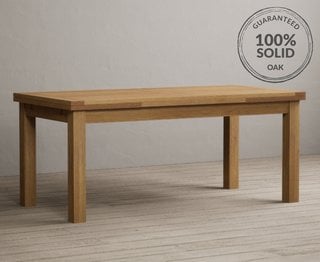 BUXTON/HAMPSHIRE/ROMNEY 6FT X 3FT OAK DINING TABLE - RRP £599: LOCATION - B4