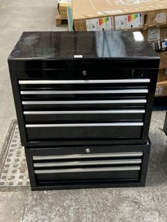 5 DRAWER TOOL CHEST WITH LIFT UP TOP IN BLACK TO INCLUDE 3 DRAWER TOOL CHEST IN BLACK: LOCATION - A6