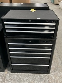 5 DRAWER TOOL CHEST IN BLACK TO INCLUDE 3 DRAWER TOOL CHEST IN BLACK: LOCATION - A6