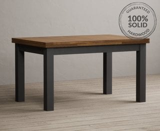 BUXTON/HAMPSHIRE/ROMNEY 4FT 7" X 3FT PAINTED EXT DINING TABLE - CHARCOAL - RRP £549: LOCATION - B5