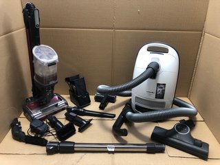 QTY OF ASSORTED ITEMS TO INCLUDE MIELE WHITE & BLACK VACUUM CLEANER: LOCATION - BR4