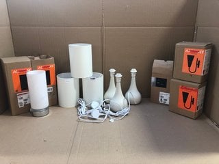 QTY OF ASSORTED LIGHTING ITEMS TO INCLUDE JOHN LEWIS & PARTNERS ANYDAY DEXTER TOUCH LAMP: LOCATION - BR6