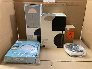 QTY OF ASSORTED LIGHTING ITEMS TO INCLUDE JOHN LEWIS & PARTNERS ANYDAY BRANDON TASK LAMP: LOCATION - BR7