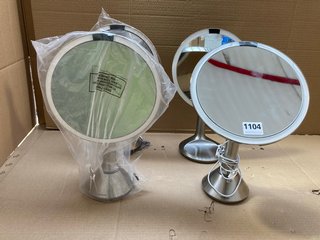 4 X ASSORTED SIMPLE HUMAN SENSOR MIRRORS: LOCATION - BR8