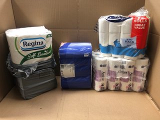 QTY OF ASSORTED PACKS OF TOILET PAPER: LOCATION - BR14