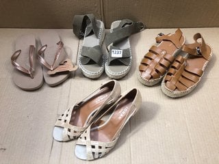 QTY OF ASSORTED WOMENS SANDALS TO INCLUDE HAVAIANAS FLIP FLOPS IN ROSE GOLD SIZE: UK 8/9: LOCATION - BR15