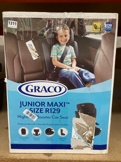 GRACO JUNIOR MAXI I-SIZE R129 HIGHBACK BOOSTER CAR SEAT IN BLACK: LOCATION - AR5