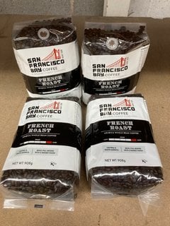 4 X PACKS OF SAN FRANCISCO BAY DARK FRENCH ROAST COFFEE - BB 11/25: LOCATION - AR14