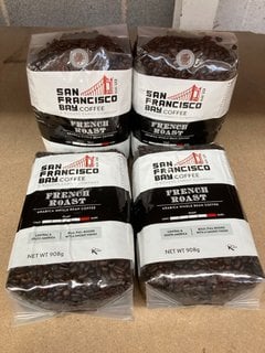 4 X PACKS OF SAN FRANCISCO BAY DARK FRENCH ROAST COFFEE - BB 11/25: LOCATION - AR15