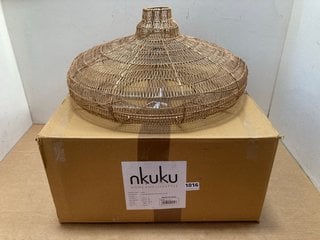 MUKUNI WIRE LAMPSHADE - ANTIQUE BRASS - ONE SIZE - RRP £140: LOCATION - CR2