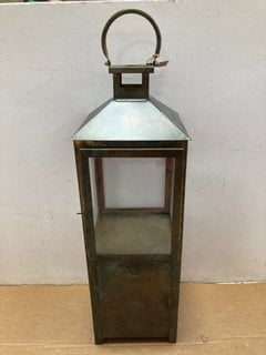 ASHARU LANTERN - ANTIQUE PATINA - SMALL - RRP £125: LOCATION - CR2