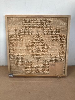 BAWAL HEMP & JUTE WALL ART - NATURAL (SET OF 2) - RRP £125: LOCATION - CR4