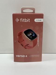 FITBIT VERSA 4 SMARTWATCH (ORIGINAL RRP - £179) IN COPPER ROSE ALUMINIUM CASE & PINK SAND INFINITY BAND: MODEL NO FB 523 (WITH BOX & ALL ACCESSORIES) [JPTM126373] THIS PRODUCT IS FULLY FUNCTIONAL AND