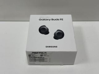 SAMSUNG GALAXY BUDS FE WIRELESS EAR BUDS (ORIGINAL RRP - £99) IN GRAPHITE: MODEL NO SM-R400N (WITH BOX & ALL ACCESSORIES) [JPTM126405] THIS PRODUCT IS FULLY FUNCTIONAL AND IS PART OF OUR PREMIUM TECH