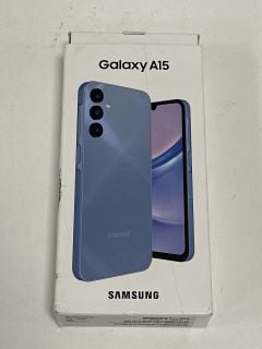 SAMSUNG GALAXY A15 128GB SMARTPHONE (ORIGINAL RRP - £149) IN BLUE: MODEL NO SM-A155F/DSN (WITH BOX & ALL ACCESSORIES) NETWORK UNLOCKED [JPTM125539] THIS PRODUCT IS FULLY FUNCTIONAL AND IS PART OF OUR