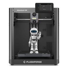 FLASHFORCE ADVENTURER 5M 3D PRINTER (ORIGINAL RRP - £269.00) IN BLACK. (WITH BOX) [JPTC71167]