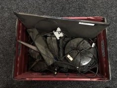 BOX OF ASSORTED ITEMS TO INCLUDE MONITOR AND MONITOR STAND GAMING ACCESSORY IN BLACK. (UNIT ONLY) [JPTC71724]