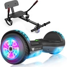 SISIGAD SELF BALANCING WITH SEAT 6.5 INCH HOVERBOARD (ORIGINAL RRP - £153.88) IN BLACK. (WITH BOX (COLLECTION ONLY)) [JPTC71823]