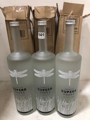 3 X BOTTLES OF PREMIUM SUPERB MAGNUM VODKA 37.5% 3L (18+ PROOF OF ID) (COLLECTION DAYS MONDAY 28TH OCTOBER - WEDNESDAY 30TH OCTOBER 9AM TO 4PM)