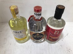 3 X BOTTLES OF ASSORTED GIN TO INCLUDE OPIHR SPICES OF THE ORIENT 40% 700ML (18+ PROOF OF ID) (COLLECTION DAYS MONDAY 28TH OCTOBER - WEDNESDAY 30TH OCTOBER 9AM TO 4PM)