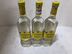 3 X BOTTLES OF BLOOM PASSION FRUIT & VANILLA BLOSSOM GIN 40% 70CL (18+ PROOF OF ID) (COLLECTION DAYS MONDAY 28TH OCTOBER - WEDNESDAY 30TH OCTOBER 9AM TO 4PM)