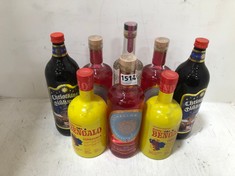 7 X BOTTLES OF ASSORTED SPIRITS TO INCLUDE JIN MALLOWS STRAWBERRY & COCONUT GIN 40% 70CL (18+ PROOF OF ID) (COLLECTION DAYS MONDAY 28TH OCTOBER - WEDNESDAY 30TH OCTOBER 9AM TO 4PM)