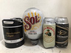 6 X KEGS OF ASSORTED DRAUGHT BEER/LAGER TO INCLUDE HAWKSTONE LAGER 4.8% 6 LITRES - BBE 07/2024 (18+ PROOF OF ID) (COLLECTION DAYS MONDAY 28TH OCTOBER - WEDNESDAY 30TH OCTOBER 9AM TO 4PM)