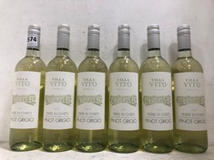 12 X BOTTLES OF VILLA VITO PINOT GRIGIO 2023 11% 75CL (18+ PROOF OF ID) (COLLECTION DAYS MONDAY 28TH OCTOBER - WEDNESDAY 30TH OCTOBER 9AM TO 4PM)