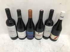 12 X BOTTLES OF ASSORTED RED WINE TO INCLUDE FAMILLE DESCOMBE VIEILLES VIGNES COTES DU RHONE 2021 13.5% 75CL (18+ PROOF OF ID) (COLLECTION DAYS MONDAY 28TH OCTOBER - WEDNESDAY 30TH OCTOBER 9AM TO 4PM