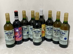 9 X BOTTLES OF ASSORTED WINES TO INCLUDE FONDATRICE TREBBIANO VINI VANNELLI WHITE WINE 12.5% 750ML(18+ PROOF OF ID) (COLLECTION DAYS MONDAY 28TH OCTOBER - WEDNESDAY 30TH OCTOBER 9AM TO 4PM)