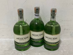 3 X BOTTLES OF ARCHIE ROSE SIGNATURE DRY GIN SUNRISE LIME, WAXFLOWER & DORRIGO PEPPERLEAF 42% 700ML(18+ PROOF OF ID) (COLLECTION DAYS MONDAY 28TH OCTOBER - WEDNESDAY 30TH OCTOBER 9AM TO 4PM)