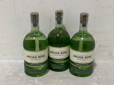 3 X BOTTLES OF ARCHIE ROSE SIGNATURE DRY GIN SUNRISE LIME, WAXFLOWER & DORRIGO PEPPERLEAF 42% 700ML(18+ PROOF OF ID) (COLLECTION DAYS MONDAY 28TH OCTOBER - WEDNESDAY 30TH OCTOBER 9AM TO 4PM)