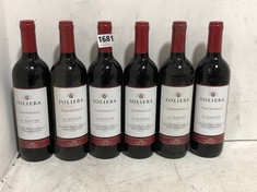 11 X BOTTLES OF SOLIERA TEMPRANILLO LA MANCHA DRY RED WINE 12% 75CL TO INCLUDE 1 X BOTTE OF SER TOSCO CHIANTI CLASSICO RISERVA 2020 RED WINE 13.5% 750ML(18+ PROOF OF ID) (COLLECTION DAYS MONDAY 28TH