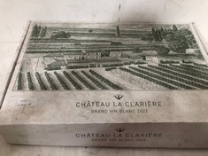 5 X BOTTLES OF CHATEAU LA CLARIERE WHITE WINE 2022 13.5% 750ML(18+ PROOF OF ID) (COLLECTION DAYS MONDAY 28TH OCTOBER - WEDNESDAY 30TH OCTOBER 9AM TO 4PM)