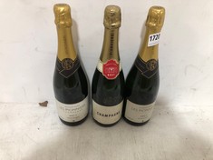 3 X BOTTLES OF ASSORTED WINE TO INCLUDE LES PIONIERS CHAMPAGNE 12% 75CL(18+ PROOF OF ID) (COLLECTION DAYS MONDAY 28TH OCTOBER - WEDNESDAY 30TH OCTOBER 9AM TO 4PM)