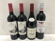 7 X BOTTLES OF ASSORTED WINES TO INCLUDE EAGLES PASS 2023 SHIRAZ MALBEC MOUNT ROZIER RED WINE 11% 75CL (18+ PROOF OF ID) (COLLECTION DAYS MONDAY 28TH OCTOBER - WEDNESDAY 30TH OCTOBER 9AM TO 4PM)