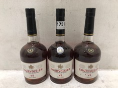 3 X BOTTLES OF COURVOISIER VS COGNAC 40% 700ML (18+ PROOF OF ID) (COLLECTION DAYS MONDAY 28TH OCTOBER - WEDNESDAY 30TH OCTOBER 9AM TO 4PM)