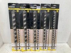 5 X RAPTOR AUGER DRILL BIT IN ASSORTED SIZES