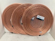 3 X LAWTON TUBES 10MM X 0.7MM X 25M COPPER COIL