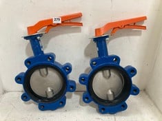 2 X KITZ 150 CAST IRON BUTTERFLY VALVE