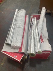 7 X ASSORTED ITEMS TO INCLUDE ROCKWOOL ROCK FOILED INSULATION 1M X 27MM X 25MM LAGR027025