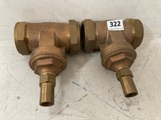 2 X HNH BRASS VALVE 54MM