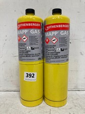 2 X ROTHENBERGER MAPP GAS 400G (18+) (COLLECTION ONLY ) (ID REQUIRED )