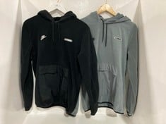 NIKE AIR MAX THERMA FIT FLEECE BLACK HOODIE IN UK SIZE S TO INCLUDE NIKE AIR MAX THERMA FIT FLEECE ASH BLUE HOODIE IN UK SIZE S