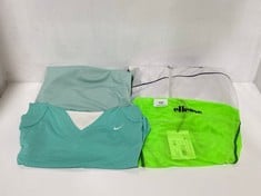 4 X BRANDED ADULTS CLOTHING TO INCLUDE ELLESSE XTINA LS T-SHIRT IN GREEN UK SIZE M-12