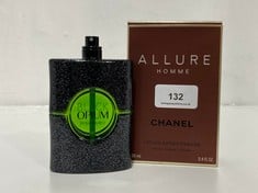 ALLURE HOMME CHANEL AFTER SHAVE LOTION 100ML TO INCLUDE BLACK OPIUM ILLICIT GREEN BY YVES SAINT LAURENT 75ML-TOTAL RRP £168